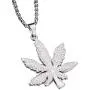 Daobg-stable Men Women Iced Out Weed Marijuana Leaf Pot Pendant Necklace Chain Daobg-stable Men Women Iced Out Weed Marijuana Leaf Pot Pendant Necklace Chain