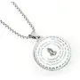 Upper Bible Verse Prayer Necklace, Double Glass Charm Christian Jewelry, Praying Hands Coin Medal Pendant, with Chain 21'', Gift Box Packed Jewelry