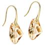 Neoglory Jewelry 14k Gold Plated Champagne Crystal Drop Pierced Earrings Mothers day Gift embellished with Crystals from Swarovski