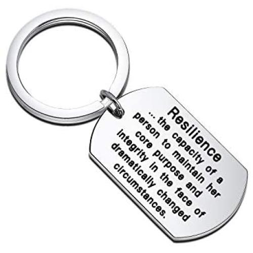 CYTING Inspirational Keychain Resilience Quote Keychain Motivation Jewelry Graduation Gift Encouragement Gift