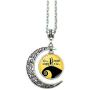 Jack and Sally Nightmare Before Christmas Moon Pendant Necklace, Earrings, Bracelet, Charms Gift (C)