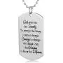 FAYERXL Catholic Gifts Gods Grace Serenity Prayer Bible Verse Dog Tag Necklace Medallion Recovery Present for Friend Family Member FAYERXL Catholic Gifts Gods Grace Serenity Prayer Bible Verse Dog Tag Necklace Medallion Recovery Present for Friend Family Member
