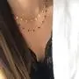 Evazen Boho Layered Necklace Gold Leaf Choker Necklaces with Black Bead Adjustable Fashion Chain Jewelry for Women and Girls