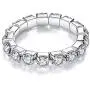 PPX 5 Pcs Rhinestone Bridesmaid Jewelry Sets for Women Necklace and Ring and Earring Set for Wedding with Crystal Bracelet