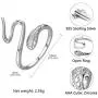 Snake Ring for Women|925 Sterling Silver Personalized Serpent Wrap Ring Adjustable