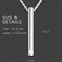 Ristake Urn Necklace for Ashes, Memorial Cremation Jewelry Stainless Steel Keepsake Jewelry