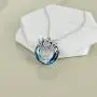 POPLYKE Lotus Flower Necklace for Women Sterling Silver Lotus with Blue/Purple/Volcano Crystal Jewelry for Girls Mom Birthday POPLYKE Lotus Flower Necklace for Women Sterling Silver Lotus with Blue/Purple/Volcano Crystal Jewelry for Girls Mom Birthday