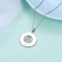 925 Sterling Silver Jewelry Oxidized Good Luck Irish Knot Celtic Medallion Round Pendant Necklace, 20 inch