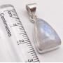 SilverStarJewel Blue Rainbow Moonstone Pendant 2.8 cm Solid Sterling Silver Made In India
