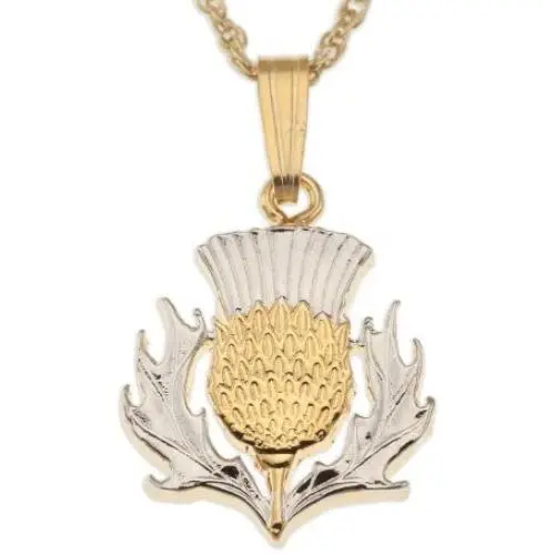 Scottish Thistle Pendant & Necklace, Scotland Two Pound Coin Hand Cut Scottish Thistle Pendant & Necklace, Scotland Two Pound Coin Hand Cut