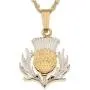 Scottish Thistle Pendant & Necklace, Scotland Two Pound Coin Hand Cut Scottish Thistle Pendant & Necklace, Scotland Two Pound Coin Hand Cut