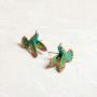 Exquisite Punk Enamelled Hummingbird Bird Crystal Rhinestone Stud Post Earrings For Women Girls