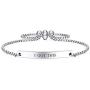 Kisseason Inspirational Mantra Bracelet for Women Girl Jewelry Adjustable Chain Friendship Bangle Bracelet