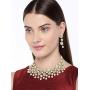 Aheli Indian Bollywood Faux Kundan Necklace Earring Ethnic Jewelry Set for Women