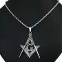 Ahappy-Gold Filled Sculpture Freemasonry Masonic Mason Pendant Necklace 19.68'' 23.6'' 27.55'' 31.5'' N282