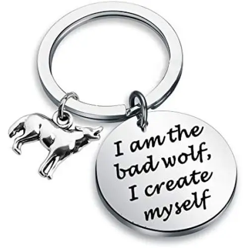 SEIRAA Bad Wolf Tardis Keychain Movie Inspirational Gift I Am The Bad Wolf Jewelry SEIRAA Bad Wolf Tardis Keychain Movie Inspirational Gift I Am The Bad Wolf Jewelry