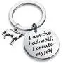 SEIRAA Bad Wolf Tardis Keychain Movie Inspirational Gift I Am The Bad Wolf Jewelry SEIRAA Bad Wolf Tardis Keychain Movie Inspirational Gift I Am The Bad Wolf Jewelry