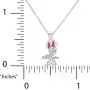 Disney Minnie Mouse Sterling Silver Pendant Necklace w/Red Polka Dot Bow Jewelry for Women Disney Minnie Mouse Sterling Silver Pendant Necklace w/Red Polka Dot Bow Jewelry for Women