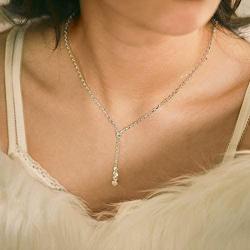 Yean Bride Silver Bridal Necklace Earrings Set Crystal Wedding Jewelry Set Rhinestone Choker Necklaces for Women and Girls