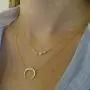 Fettero Women Crescent Moon Necklace Gold Double Horn Upside Down Moon Half Pendant 14K Gold Plated Dainty Chain Minimalist Simple Jewelry Gift Fettero Women Crescent Moon Necklace Gold Double Horn Upside Down Moon Half Pendant 14K Gold Plated Dainty Chain Minimalist Simple Jewelry Gift