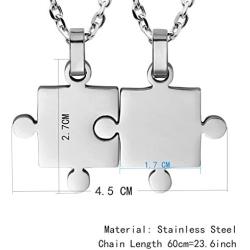 Godyce Puzzle Necklace 289 Piece Best Friends BFF - Stainless Steel Jewelry with Gift Box