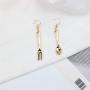 Funny Spoon Fork Asymmetry Dangle Earrings Polishing Gold Plated Cute Drop Earrings for Women Girls