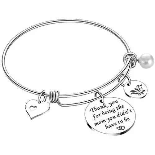Nimteve Mother in Law Gifts Bracelet Bangle Jewelry for Step Daughter for Women Girls Nimteve Mother in Law Gifts Bracelet Bangle Jewelry for Step Daughter for Women Girls