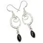 SilverStarJewel 5 x 10 mm Black Onyx Handwork Earrings 2.1'' 925 Sterling Silver New Gift SilverStarJewel 5 x 10 mm Black Onyx Handwork Earrings 2.1'' 925 Sterling Silver New Gift