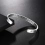 DESIMTION Inspirational Cuff Bangle Bracelets for Women You are Braver Than You Believe Stainless Steel Engraved Crown Jewelry