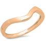 DazzlingRock Collection 10K Gold Ladies Anniversary Wedding Stackable Contour Band Guard Ring