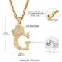 Richsteel A-Z Crown Initial Necklace for Men Women 18K Gold Plated Shiny Cubic Zirconia Monogram Pendant with 22 Chain+2 (Extended) Custom 1-6 Letters Name Jewelry(with Gift Box) Richsteel A-Z Crown Initial Necklace for Men Women 18K Gold Plated Shiny Cubic Zirconia Monogram Pendant with 22 Chain+2 (Extended) Custom 1-6 Letters Name Jewelry(with Gift Box)
