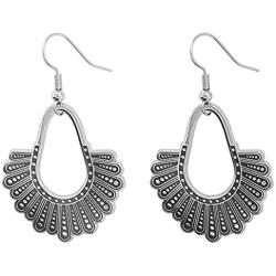 Collar Earrings RBG Judge Earrings Memorial Gifts Alloy Dangle Drop Earrings Jewelry Gifts for Mothers Fans of Ruth Bader Ginsburg Designer Earrings - Style 1 Silver Color
