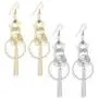 ZRosse 2 Pairs Floral rhinestone Long Earrings Pendientes Jewelry Round Dangle Earrings For Women Gold Color Fashion