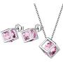 Birthstone Necklace/Earring 925 Sterling Silver Women Cross/3D Cube/Cresent Moon Birth Stone Jewelry Mens Birthday Gift Anniversary Present