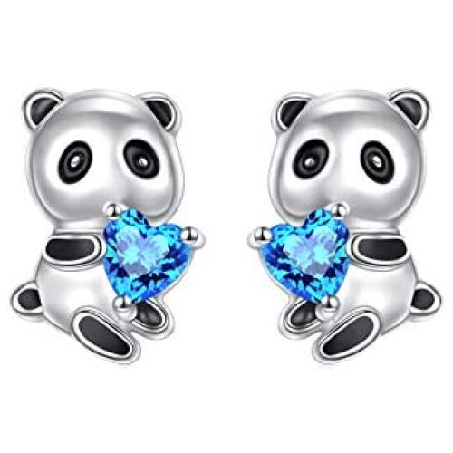 S925 Sterling Silver Unicorn Earrings Cat Earrings Elephant Earrings Panda Earrings Penguin Earrings Forever Love Animal Stud Earrings Gift for Her, Women, Daughter