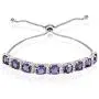 Sterling Silver Genuine and Created Gemstone & White Topaz Cushion-Cut Adjustable Tennis Style Bolo Bracelet Sterling Silver Genuine and Created Gemstone & White Topaz Cushion-Cut Adjustable Tennis Style Bolo Bracelet