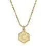IEFRICH Gold Initial Pendant Necklaces for Women, 14K Gold Plated Dainty Cubic Zirconia Hexagon Initial Pendant Necklace for Women Teen Girls Jewelry Gifts
