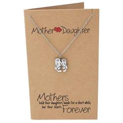 Quan Jewelry Mother and Daughter Otter Necklace, Gifts for Mom, Mothers Day, with Inspirational Quotes