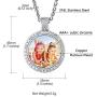 Custom4U Picture Necklace Personalized for Men or Women - Photo Necklace Customized with Chain 22”- DIY Memorial Necklace with Pictures Hip Hop Jewelry for Him Man Boys
