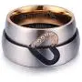 LAVUMO Matching Promise Rings for Couples Love You Forever Wedding Bands Sets for Him and Her Half Heart Rings Stainless Steel 6mm with Box Comfort Fit