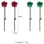 KaFu Lightweight Long Flower Tassel Dangle Earrings,Red/Green Petal Drop Earrings 925 Silver Needle Earrings for Women Girls Fashion Jewelry Birthday Gifts