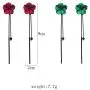 KaFu Lightweight Long Flower Tassel Dangle Earrings,Red/Green Petal Drop Earrings 925 Silver Needle Earrings for Women Girls Fashion Jewelry Birthday Gifts