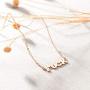 VACRONA Gold Personalized Necklace Nameplate Necklace 14K Gold Plated Choker Necklaces Dainty Clavicle Necklace Charm Jewelry Gift for Women