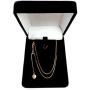 14k Rose Gold Adjustable Box Chain Necklace, 0.7mm, 22''