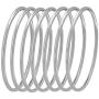 Edforce Stainless Steel Glossy Thin Round Bangle Bracelet Set for Women, Set of 7
