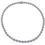 Color International Womens Rhodium Plated Sterling Silver Necklace with Genuine Gem | Fashionable Jewelry Accessories for Ladies