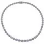 Color International Womens Rhodium Plated Sterling Silver Necklace with Genuine Gem | Fashionable Jewelry Accessories for Ladies