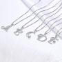 Aurora Tears 925 Sterling Silver Initial 26 Letter Necklace Women Crystal A-Z Alphabet Name Pendant Birthday Jewelry