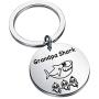 AKTAP Shark Gift Grandpa Shark Keychain for Him Grandpa Jewelry from Granddaughter Grandson