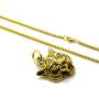 Xusamss Punk Rock Stainless Steel Animal Tiger Head Tag Pendant Charm Necklace